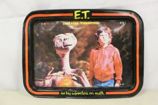 Vintage 1982 E.  T.  The Extra - Terrestrial Tv Dinner Metal Folding Tray Plate