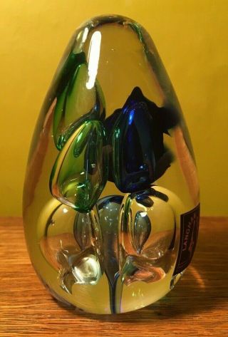 Langham Glass Paperweight Bubble Effect Paul Miller Type Ref135