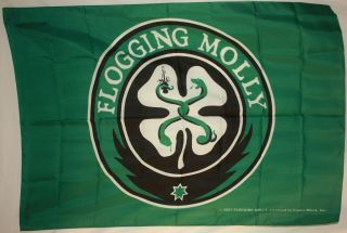 Rare Flogging Molly Green Cloth Textile Poster Flag 30 " X 40 " In Pkg