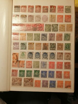 Stock Book Page Of Old Stamps From Great Britain (album 54 Lot 527)