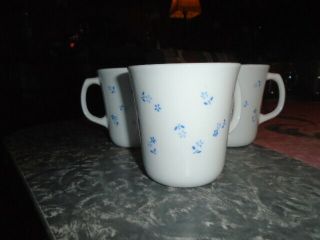 Set Of 3 Corelle Corning Provincial Blue Coffee Tea Cups Mugs