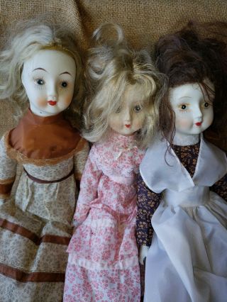 3 Antique Creepy Haunted Dolls Porcelain Parts.  Bought As A Joke.  Joke Is On Me