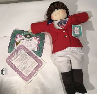 Cabbage Patch Doll Soft Sculpture Olympic Equestrian W/papers Hand Signed Horses
