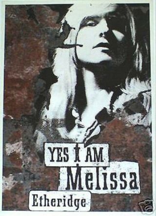 Melissa Etheridge " Yes I Am " Commercial Poster From The U.  K.  - Album Cover Art