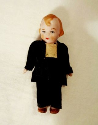 Antique German All Bisque Mibs Doll Miniature Dollhouse