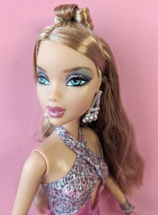 My Scene Barbie ' Hollywood Bling ' Nia,  EUC w/Original Jewelry,  Dress,  Shoes 2