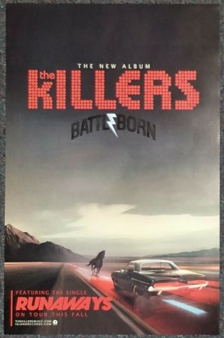 The Killers Battle Born 2012 Double - Sided Promo Poster