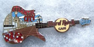 Hard Rock Cafe Atlantic City Boardwalk Facade Guitar With Dice Pin 66964