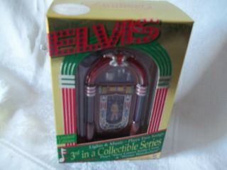 1997 Heirloom Elvis Presley Musical Jukebox Christmas Ornament Nib
