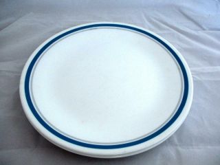 4 Corelle Indigo Pattern Slate Blue Gray Bands Dinner 10 1/4 " Plates