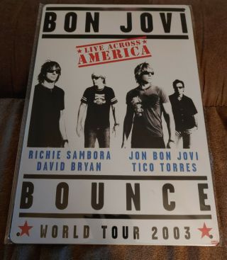 Bon Jovi Poster Metal Tour Promo Pic