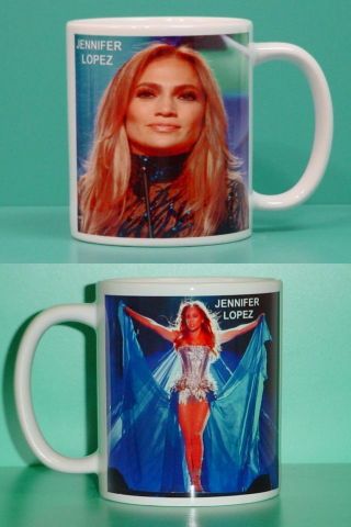 Jennifer Lopez - With 2 Photos - Designer Collectible Gift Mug