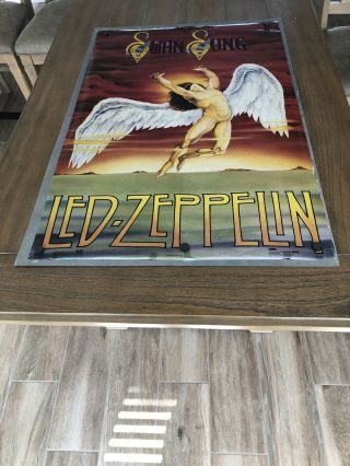 1986 Led Zeppelin Swan Song Vintage Wall Poster 35” X 23”