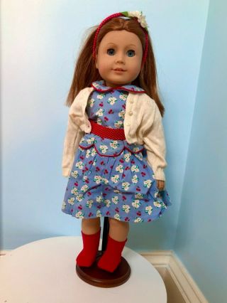 Vintage Retired American Girl Doll Emily Bennett 18 " Doll With Purple Dress