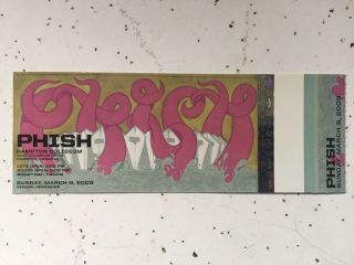 Phish 3/8/09 Hampton,  Va Comeback Shows Ptbm Ticket Stub Pollock Poster Print
