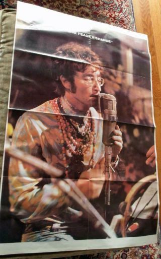 The Beatles & John Lennon Give Peace A Chance Double Sided Wall Poster