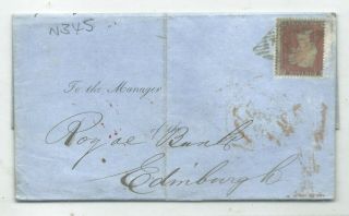 Queen Victoria Penny Red Star On Entire Posted In 1854 N345