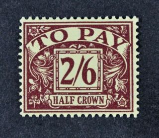 Qeii,  1954,  2s.  6d.  Purple/yellow Postage Due Value,  Sg D45,  Mm,  Cat £150.