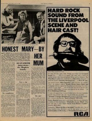 Mary Hopkin Uk Interview,  Liverpool Scene Ad 1969
