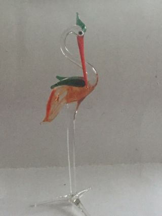 Murano Glass,  Pirelli,  Lauscha,  Bimini:glass Heron,  Stork,  Crane Figure,  Ornament,