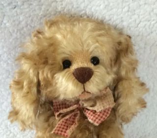 Teddy Bear Artist Adorable Mohair Dog “muffin”,  Donna Hager 1997,  Jointed