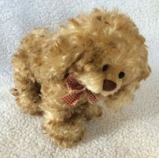 Teddy Bear Artist Adorable Mohair Dog “Muffin”,  Donna Hager 1997,  Jointed 2