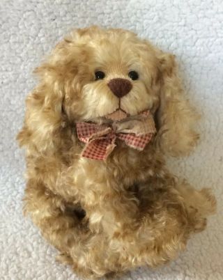 Teddy Bear Artist Adorable Mohair Dog “Muffin”,  Donna Hager 1997,  Jointed 3