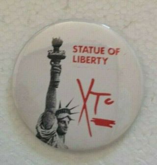 Punk - Xtc Statue Of Liberty Vintage 1970s Button Badge