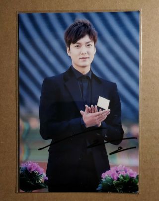 Lee Min Ho Korean Actor Signed 4x6 Photo Autograph Hand Signed Usa Seller L3