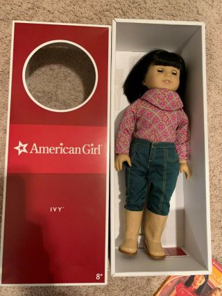 American Girl Ivy Doll In Outfit - Retired With Book & Bonus Stickers