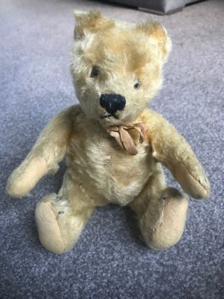 Antique Vintage Mohair 9” Steiff Teddy Bear Adorable Pudgy Push Tummy Cute No Id