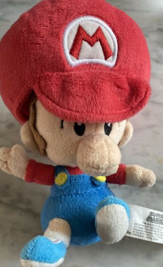 Official Mario Bros.  5” Baby Mario Plush By Sanei Little Buddy Nintendo