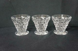 3 Fostoria American Oyster,  Cocktail,  Juice Footed Glasses 2 3/4 " Tall X 3 1/8 "