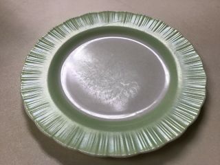 Vintage Macbeth Evans Glass Cremax Bordette Green Dinner Plate 2
