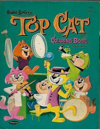 B - Vintage 1961 Top Cat Coloring Book - Whitman Authorized Edition