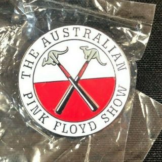 Vintage Pink Floyd The Wall The Australian Show Pin Button Kangaroo Hammers 1.  25