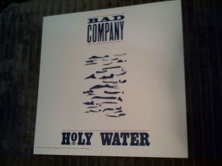 1990 Bad Company - Holy Water - Album Flat Double Sided Promo Display Poster