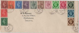 Gb: 1947 Examples On Cover To Yorkshire - Multiple Guisborough Cancels (33984)