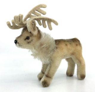 Steiff Renny Reindeer Mohair Plush Deer 14cm 5.  5in No Id 1960s Christmas Vtg