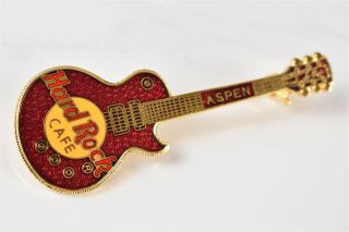 Vtg Old Stock Hard Rock Cafe Lapel/hat Pin Aspen Colorado Gibson Guitar