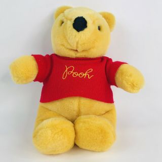 Vintage Sears Winnie The Pooh Stuffed Bear 14” Disney Red Sweater