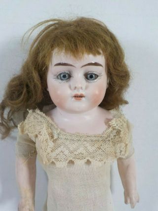 Antique French Or German Bisque Head Doll Special 10/0 14 Inches Tall