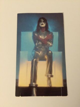 Kiss Ace Frehley Vintage 1978 Kiss Army Fan Club Standee Photo Card Aucoin