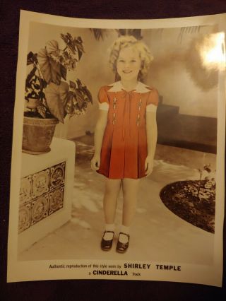 Shirley Temple Cinderella Frock Advertising Photo.  Color Tinted