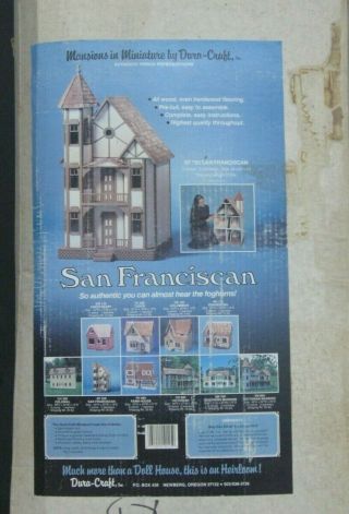 Dura - Craft Mansions In Miniature " San Franciscan " Sf550 Dollhouse Kit,  Vintage