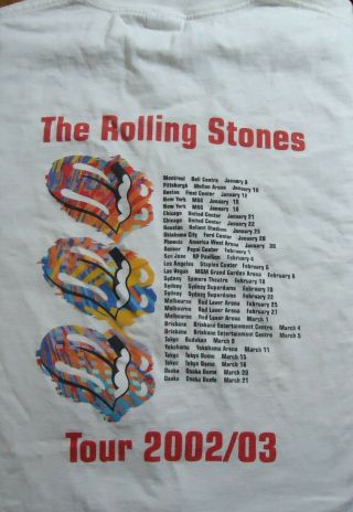 Vintage The Rolling Stones 2002/03 Concert Tour Shirt (X - Large) 3