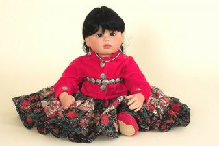 Cactus Berry American Indian Collectible Ltd Ed Girl Doll By Virginia Turner
