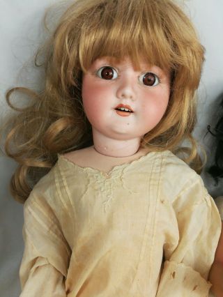 Antique Simon & Halbig S&H 1903 25” Bisque Head Doll Plus One More Vintage Doll 3