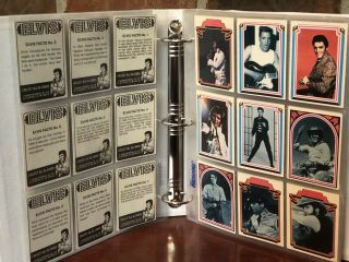 1978 Boxcar Enterprises Elvis Presley Complete Set Of 66 Cards In Binder