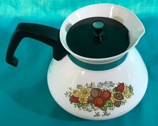 Vintage Corning Ware Spice Of Life Teapot " Le ThÉ " (" Tea ") 6 Cup P - 104 - 8